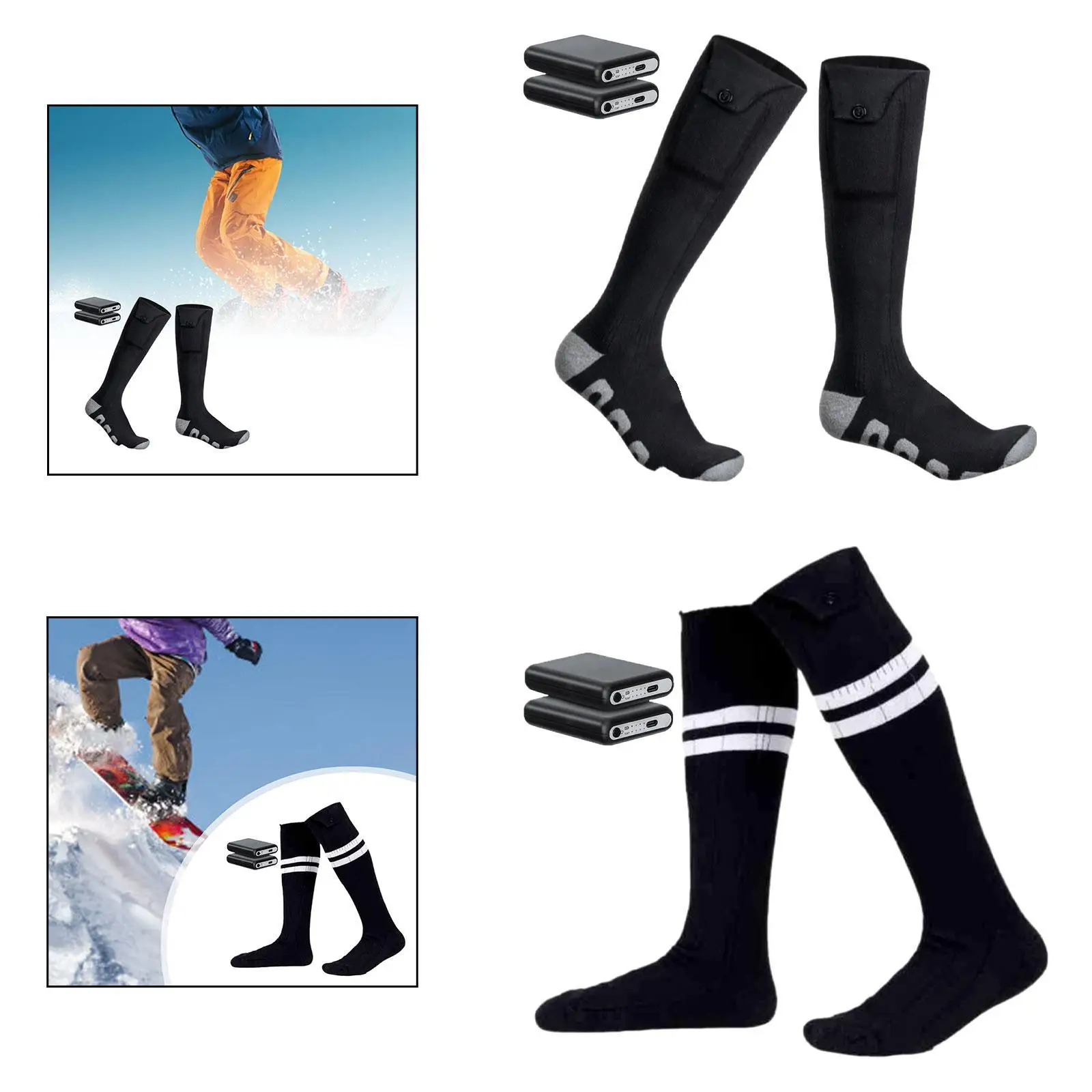 Electric Heated Socks Heating Socks Long Tube Socks Thermal Socks for