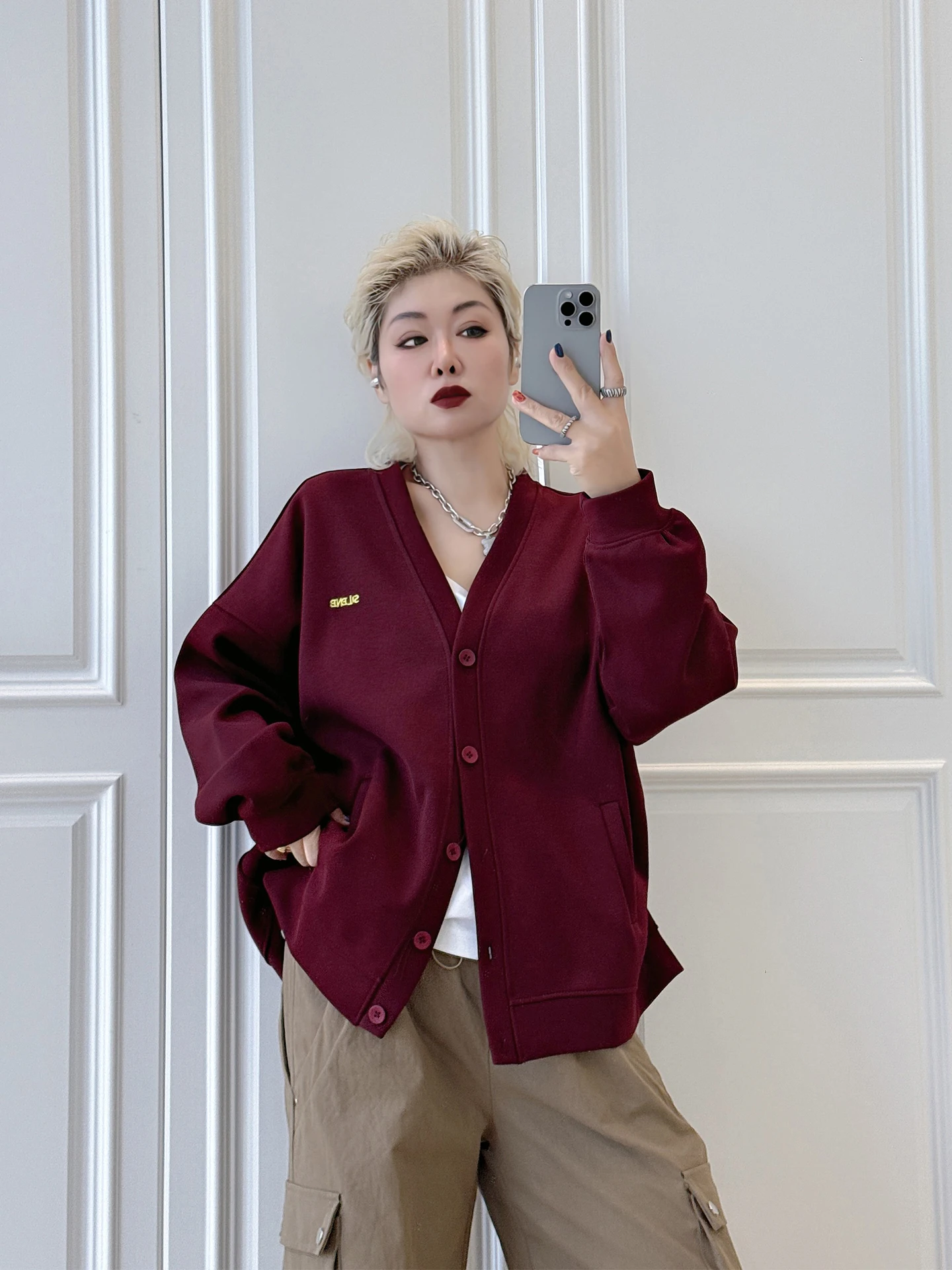 

Свободный корейский бейсбольный кардиган больших размеров для женщин, винтажный, в стиле Lazy Sle, для полных женщин (до 200 фунтов), высококачественный, открытый, топ-кардиган