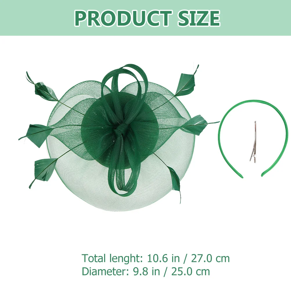 

Tea Party Hat Women Fascinator Headband Gauze Wedding Banquet Headdress Lightweight Comfortable Eye-Catching Celebration Wear