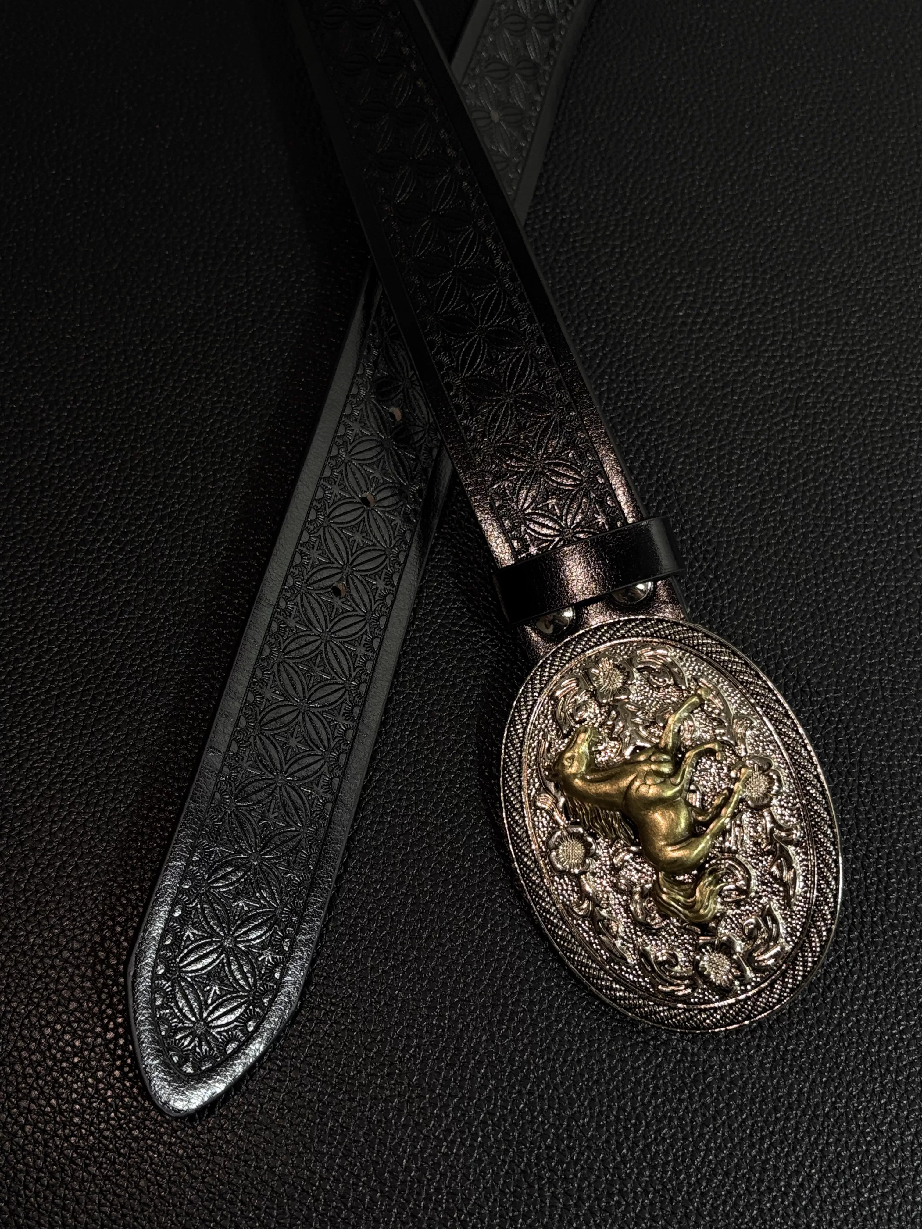 Unisex Vintage Punk Belt Decorative PU Leather Corset Female Cummerbund Coat Waistband Dress Decration Wide Belt J131