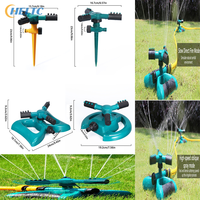 1pc Sprinkler Three-prong 360 Degree Automatic Rotating Water Spray Sprinkler Nozzle Lawn Garden Watering Irrigation Supplies