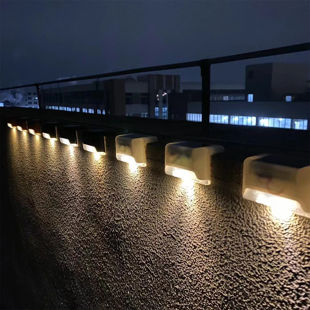 

6Pcs Solar Fence Lights Outdoor Waterproof Deck Garden Wall Lamps Solar LED Lights for Stair Path Yard Garden Wall Lamps