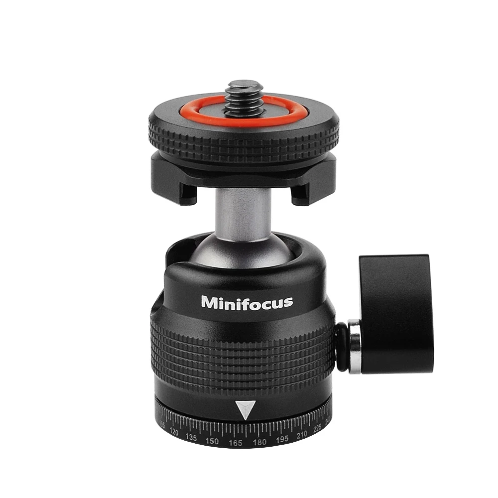 Mini zapata fría de aluminio 2 en 1, cabezal de bola de doble uso, tornillo 1/4, Zapata caliente para cámara de teléfono, Speedlite, trípode de luz LED, palo de Selfie