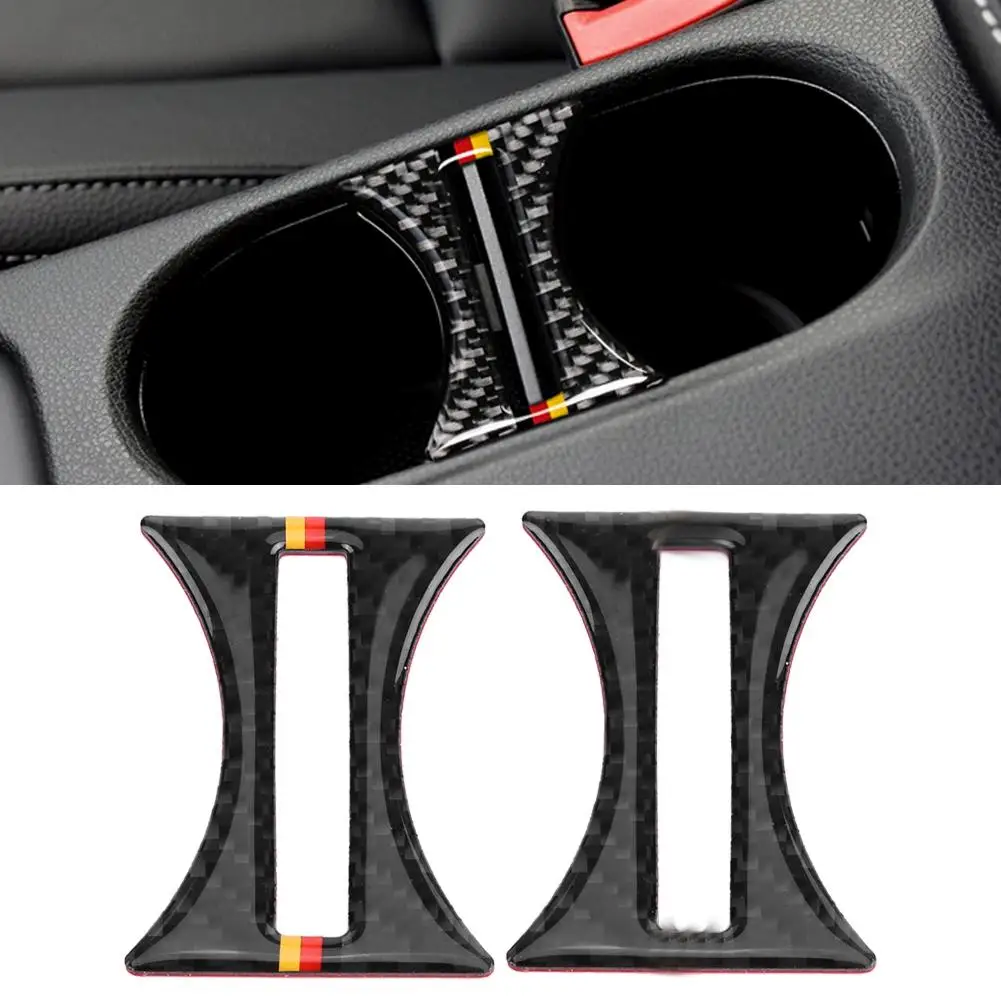 

Carbon Fiber Color ABS Car Water Cup Holder Sticker Trim Cover for Mercedes CLA 2013-2019 GLA 2015-2018 A Class 2013-2018