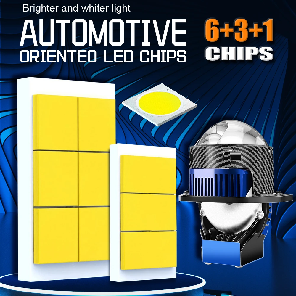 3 Polegada universal luz de nevoeiro feixe laser bi led lentes do projetor lâmpada 800000lm led farol atualização para retrofit carro feixe alto baixo