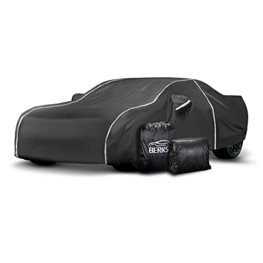 

Waterproof car cover for Chevy Camaro 2010-2024, 6-layer polyethylene material, black, all-weather protection with storage bag