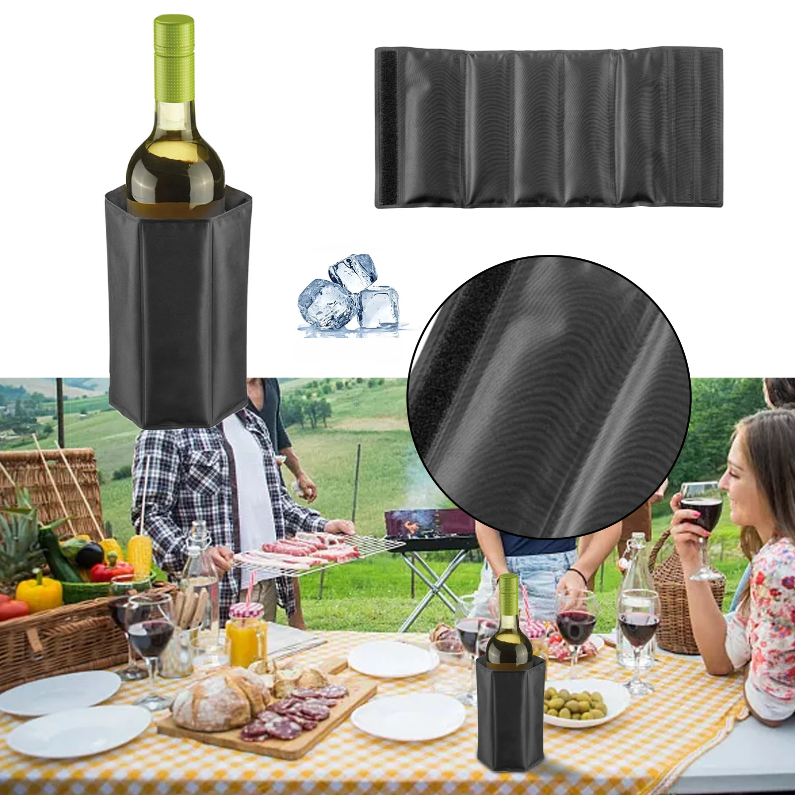 1PC Wine Bottle Freezer Bag Beer Chiller Cooler Bag Ice Cooling Gel Holder Carrier Portable Liquor Ice-Cold Tools &Chillers PVC