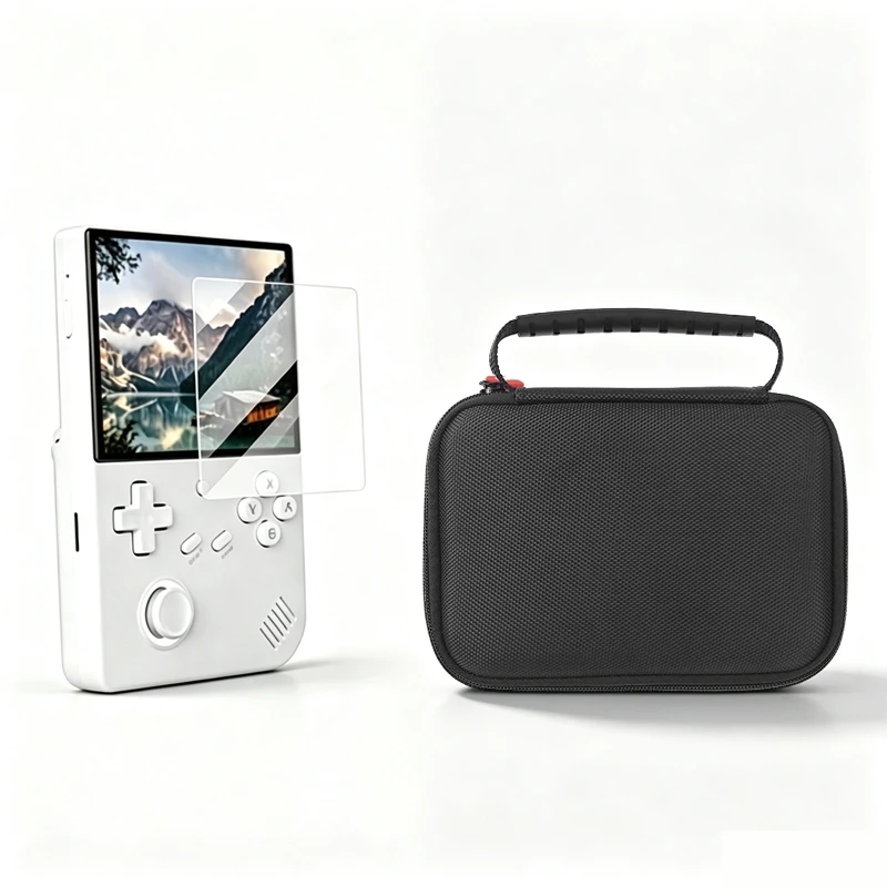 Displayschutzfolien aus gehärtetem Glas für Anbernic RG 40XXV Zubehör Spielkonsole Schutztasche Hartschalenhülle für RG40XX V
