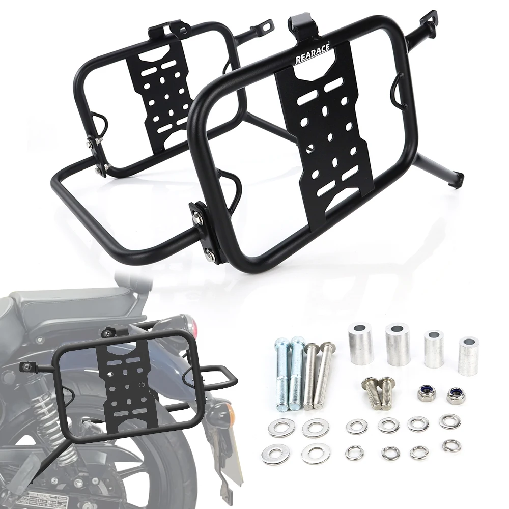 For Royal Enfield Meteor 350 2021 2022 2023 2024 2025 2026 Motorcycle Panniers Racks Saddlebag Support Rack Side Luggage Rack