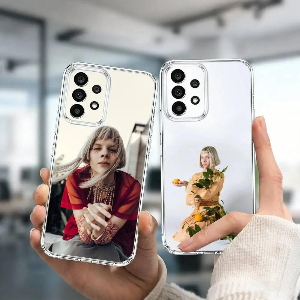 A-Aurora Phone Case For Samsung Galaxy A91,80,73,72 ,71,53,52,32 ,31,22,21s,20,Transparent Case