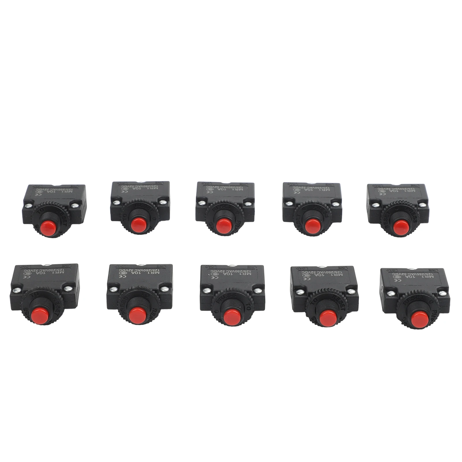Fuse Protector Switch Electrical Testing 10A Button Fuse HT-01-A WP-01 Overload for reset Thermal Business Supplies