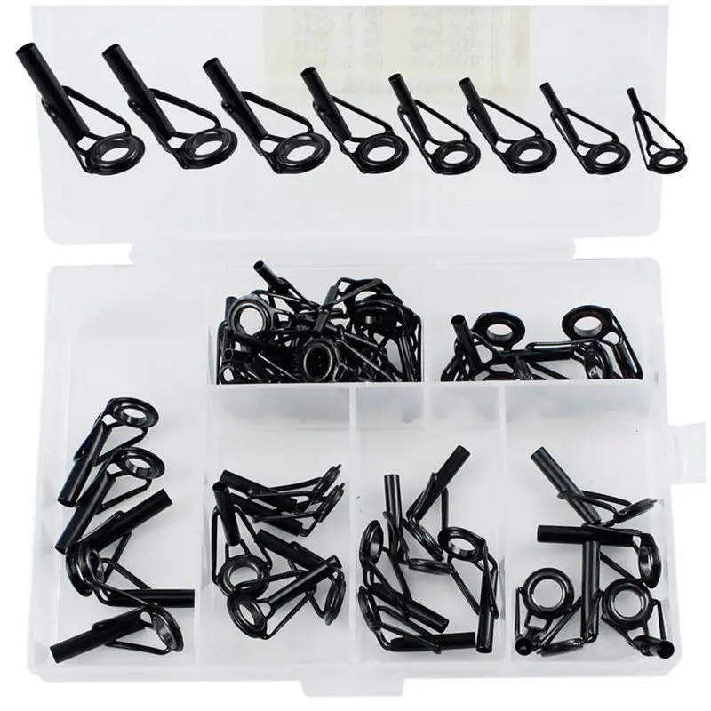 

A61P 40Pcs Rod Tip Guide Kit For Saltwater & Freshwater Fishing