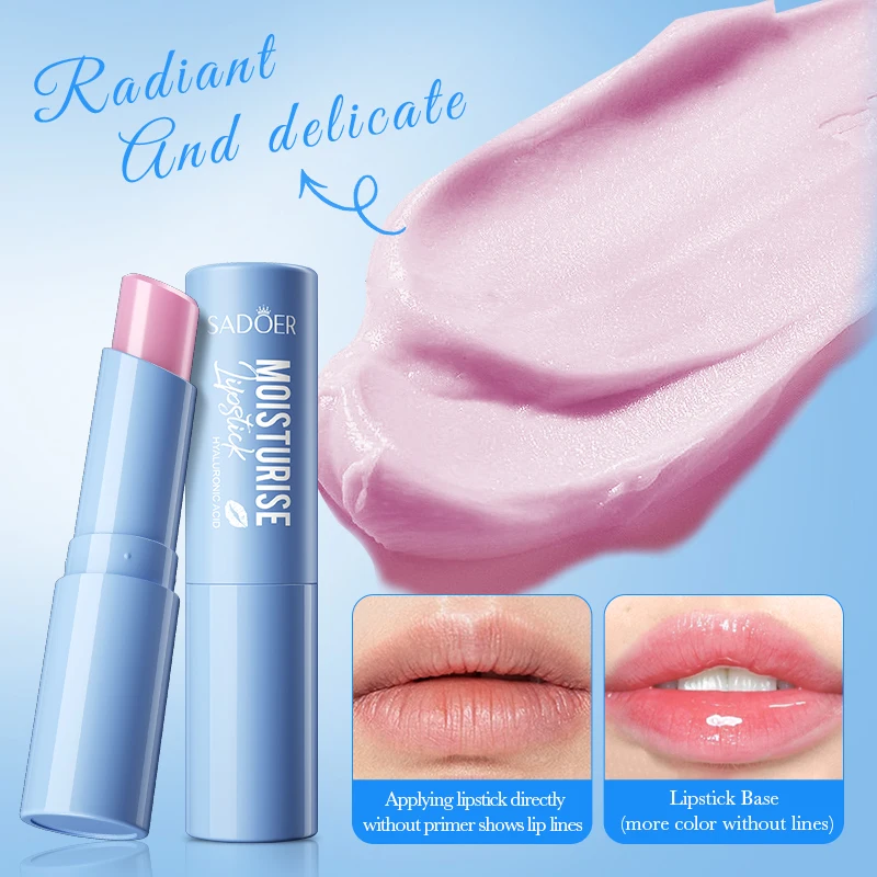 SADOER Hyaluronic Acid Lipstick Lasting Moisturizing Reshape Chapped Refreshing Lip Not Greasy Lip Balm Lip Skin Care