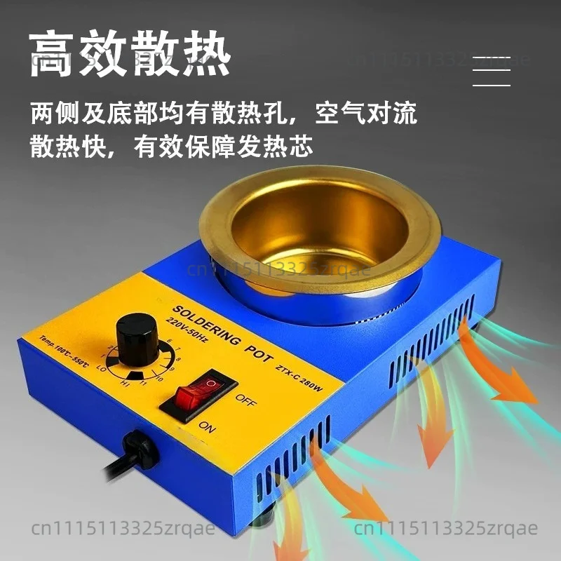 Temperature Control Tin Furnace Small Temperature Control Tin Melting Furnace Titanium Plating Tank Desktop Tin Dipping Machine