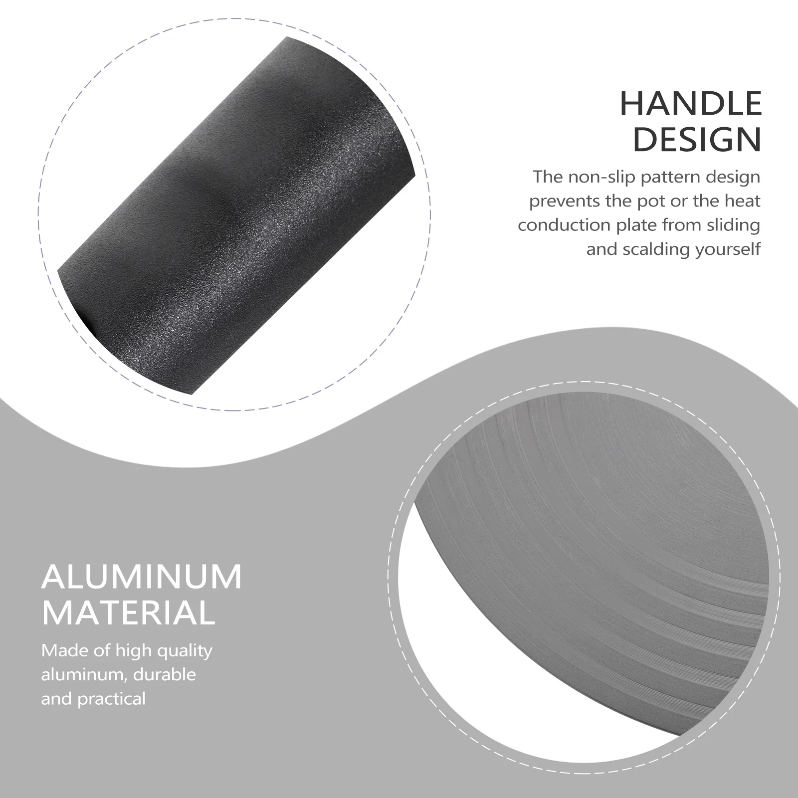 

Aluminum Heat Conduction Plate Defrosting Tray Fast Thaw Kitchen Supply Gas Transfer Non Slip Practical Enamel Cast Iron