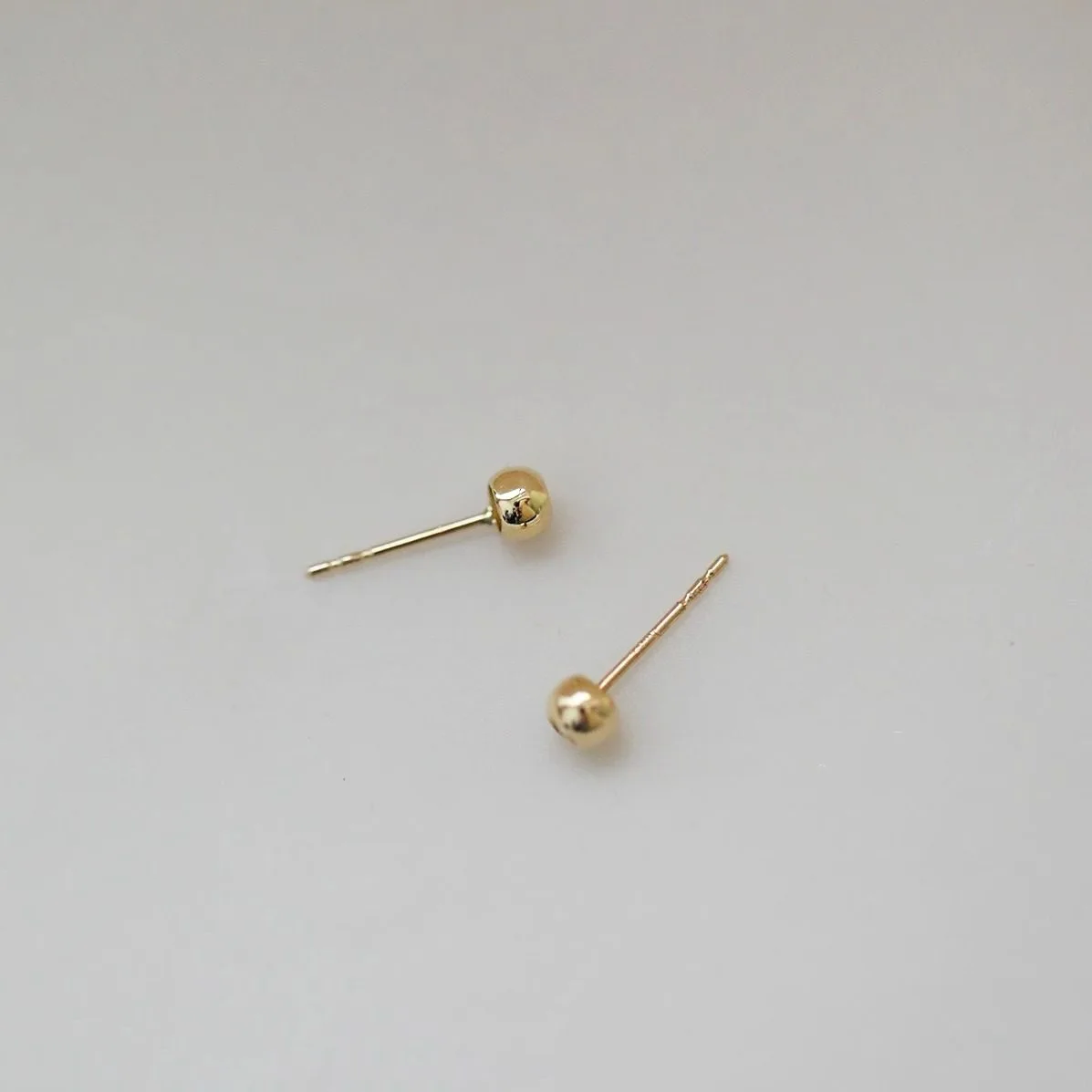 925 Sterling Silver 14K Gold Plated Tiny Bezel Stud Earrings for Women Minimalist Cubic Zirconia Daily Jewelry view 4
