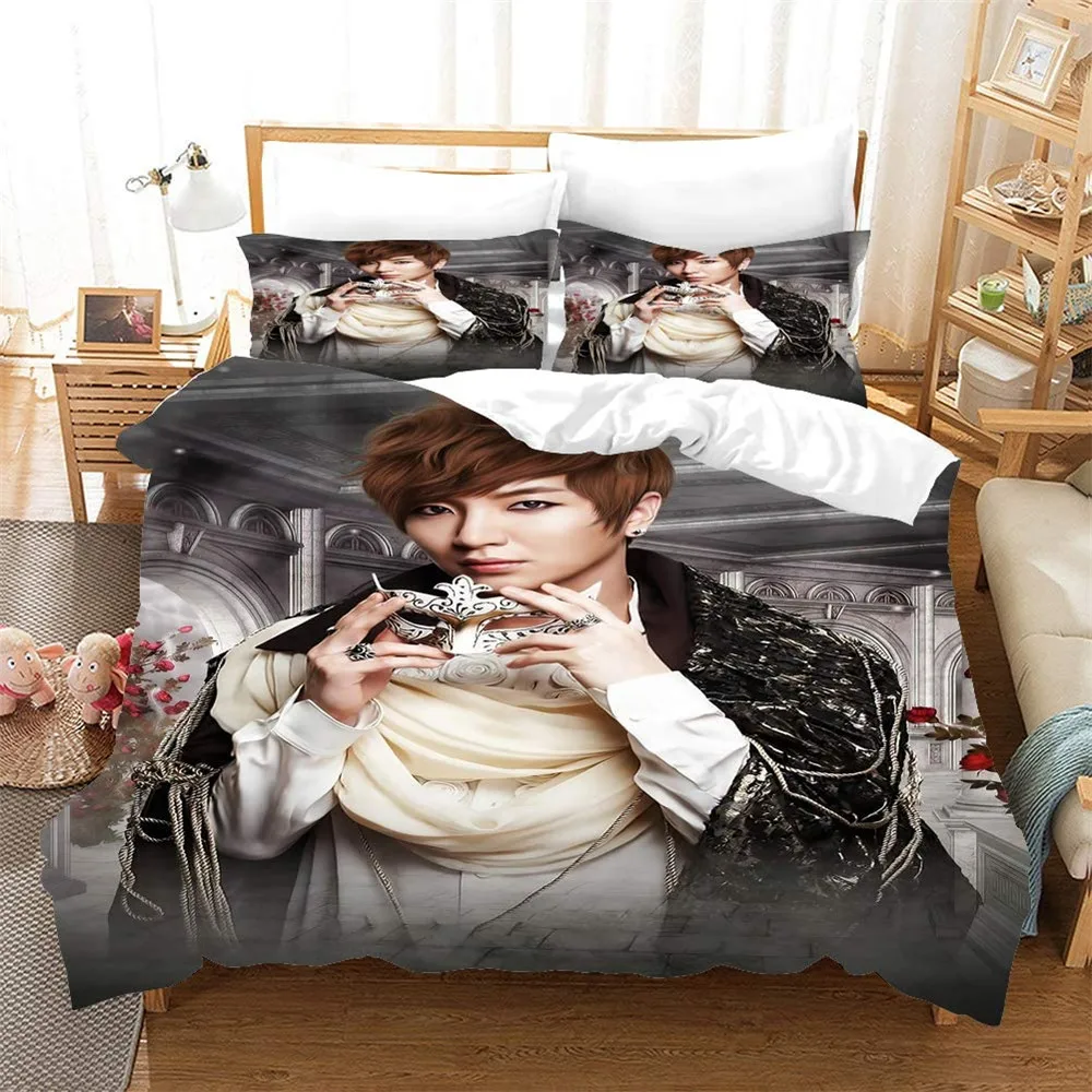 Комплекты постельного белья 3D Kim Jisoo Kpop B-Black Pink Singer Star, приятные для кожи пододеяльники, удобные и милые, подходят для всех возрастов