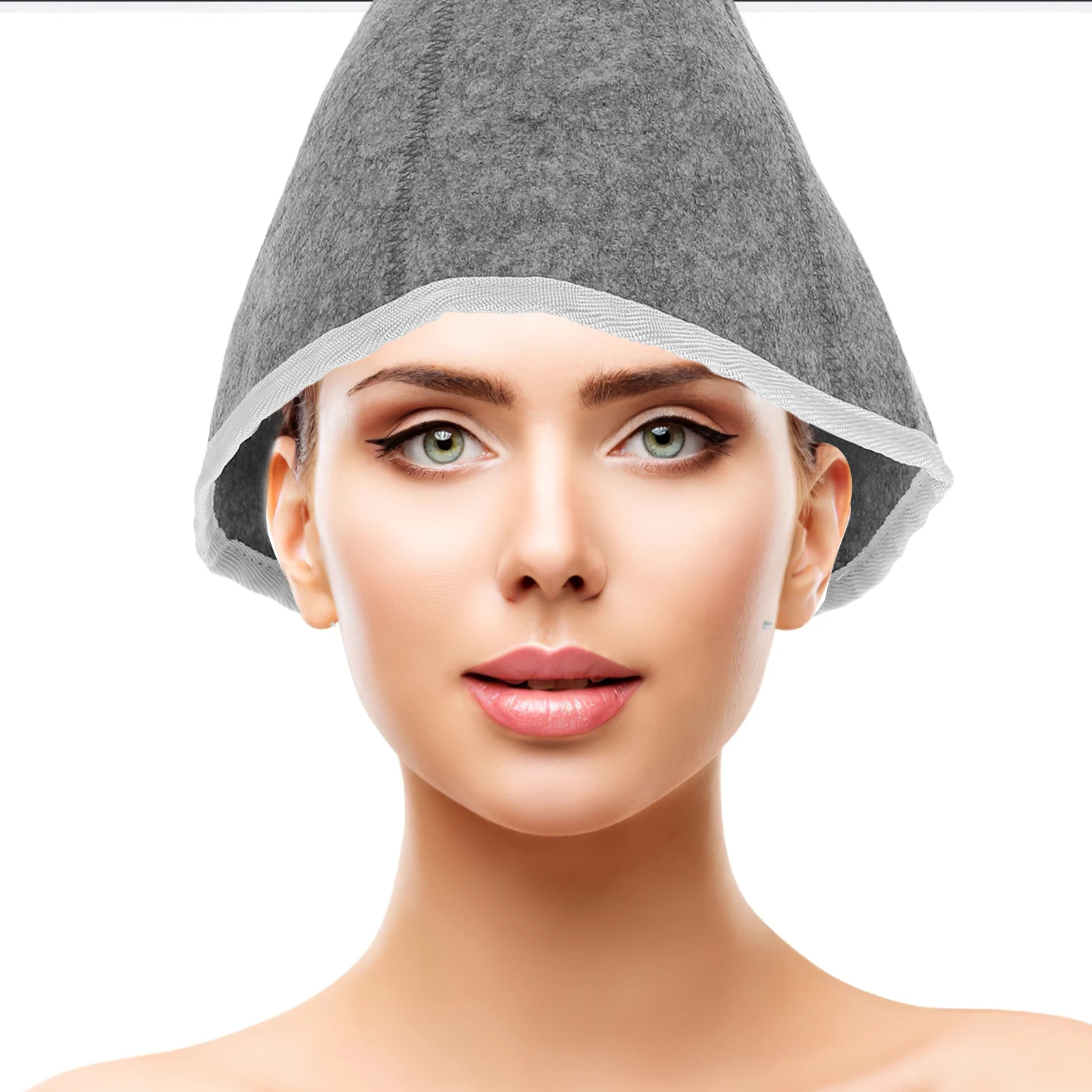 

Dry Hair Cap Finnish Sauna Hat Accessories Felt Cloth Portable Comfortable Room Bath Man