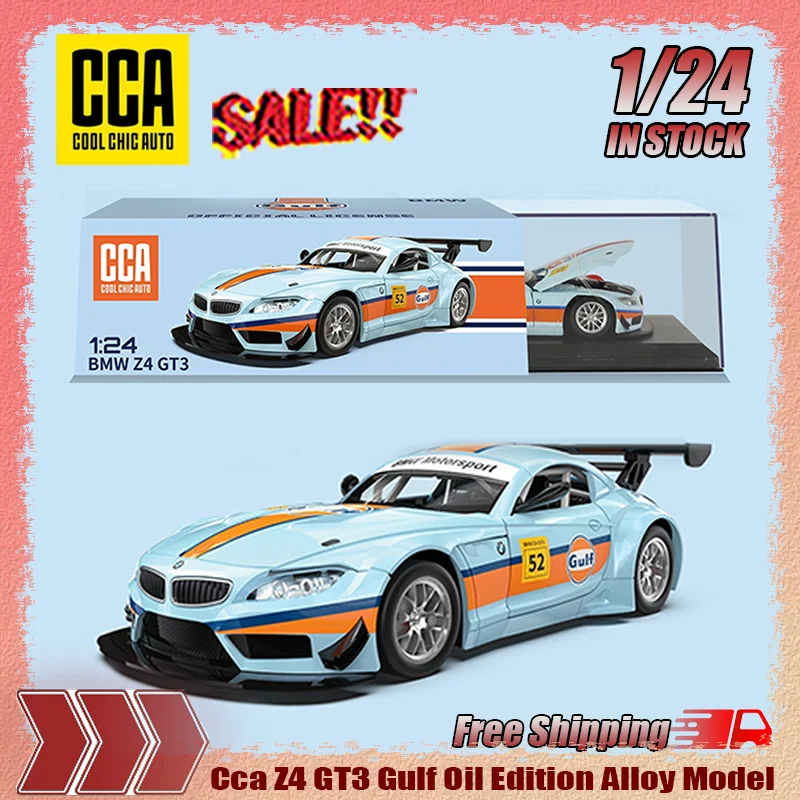 

New Stock Cca 1:24 Z4 Gt3 Gulf Oil Edition Simulation Alloy Miniature Die-Cast Car Model Customized Toy Collection Ornament Gift