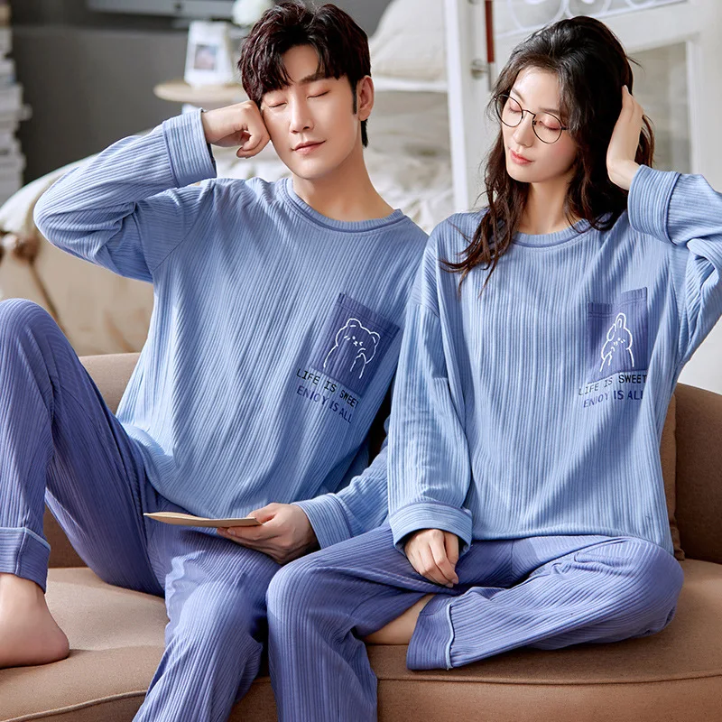 

Nightgowns Couple Clothing Homewear Autumn Spring New Thin Cute Comfort Simplicity Wearable Breathable Stylish Loose Large Size