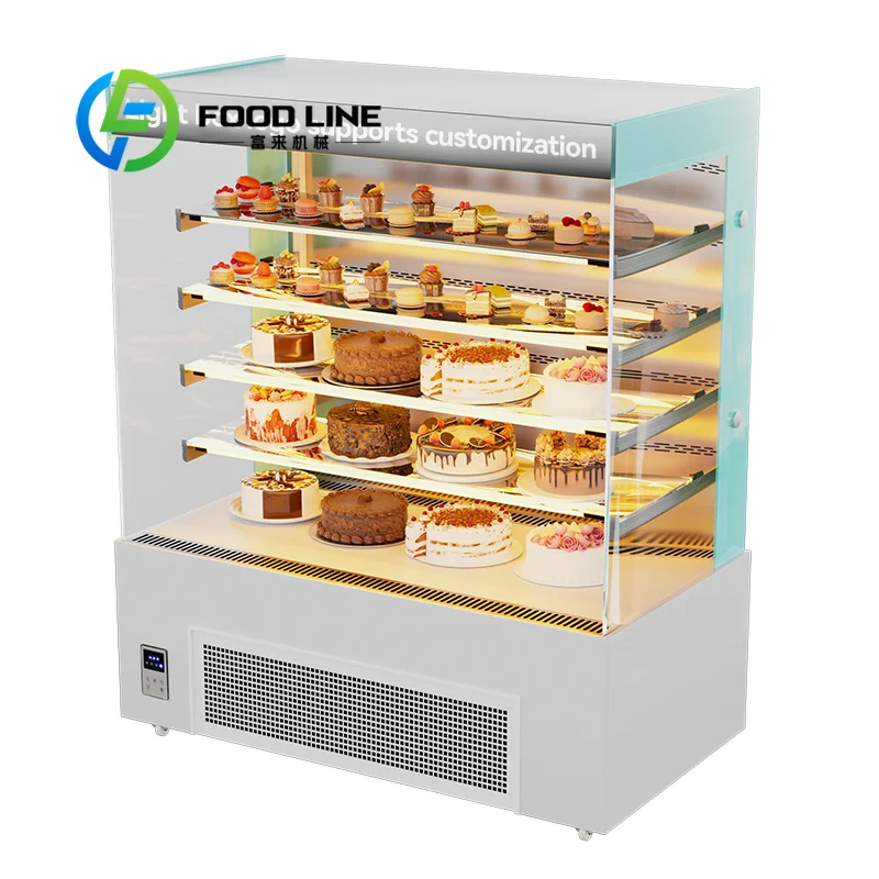 Pastry Display Chiller Multi-Layer Shelves Cooperates With Cake Display Refrigerator To Hold Different Sizes Of Birthday Cakes