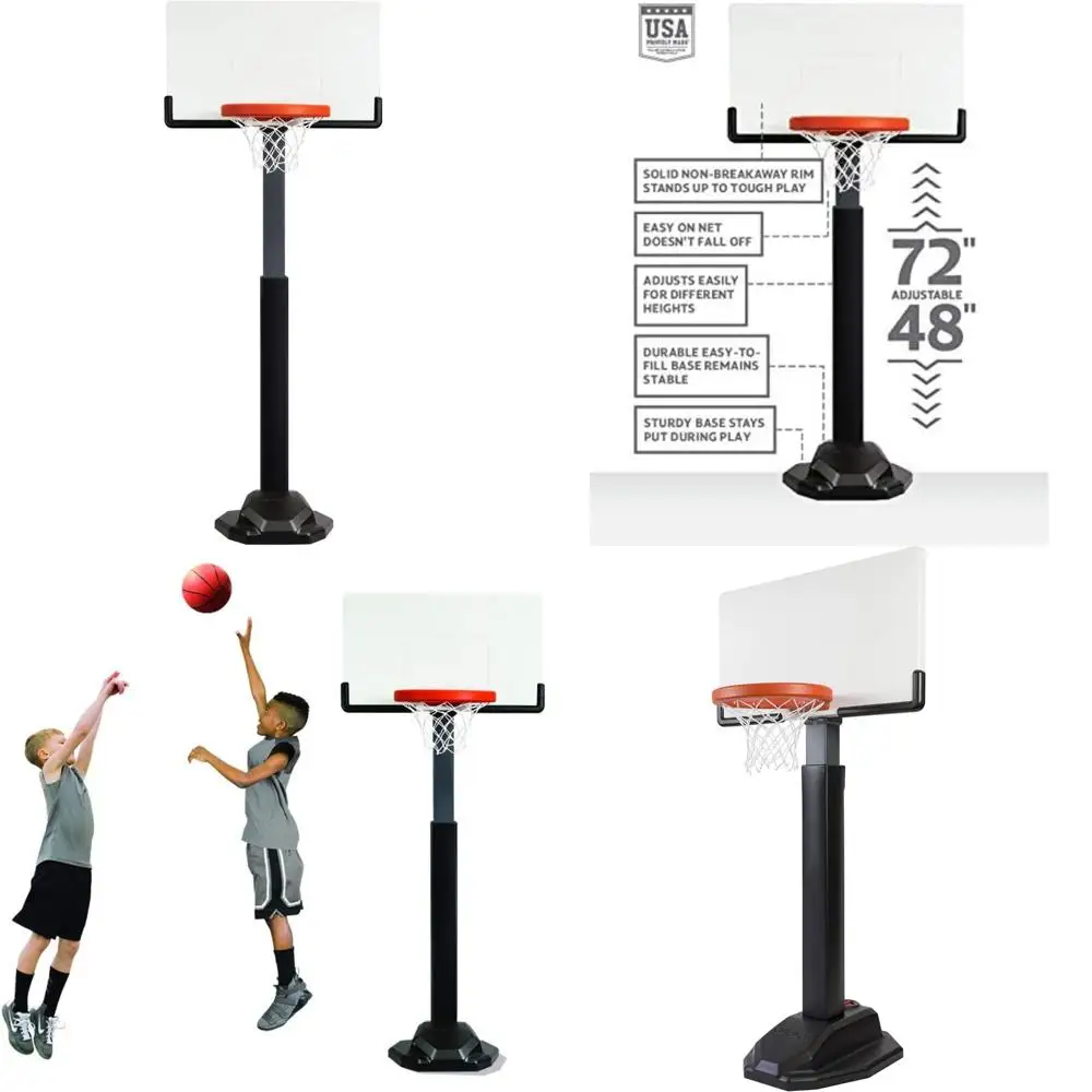 Verstelbaar groot postbasketbalsysteem voor buitenspel met professionele functies