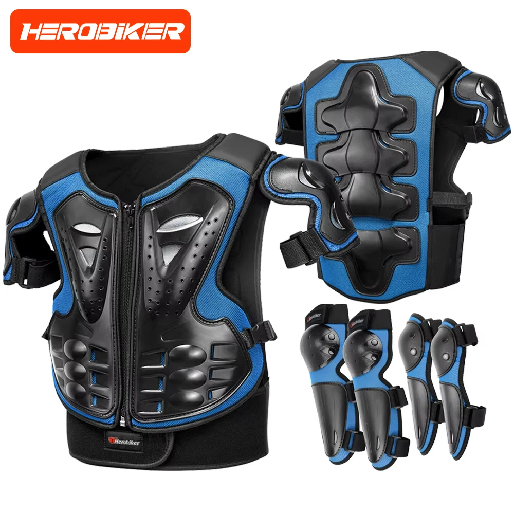 

Детская мотоциклетная броня, оборудование для защиты от падения и столкновений, велосипедные наколенники, налокотники, защита груди и спины