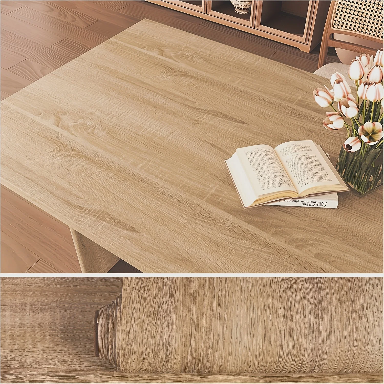 Wood Grain Waterproof Decor Contact Paper for Furniture Renovation Vinyl Self Adhesive Removable Wallpaper for Walls in Rolls