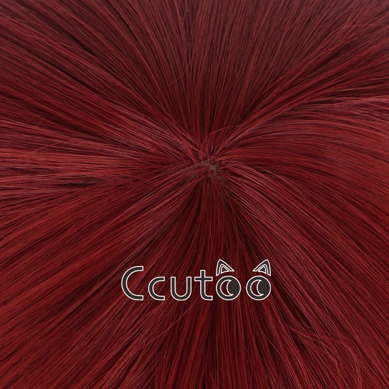 Uzumaki Nagato Wigs Anime Nagato Short Dark Red Synthetic Hair Cosplay Wigs + Wig Cap