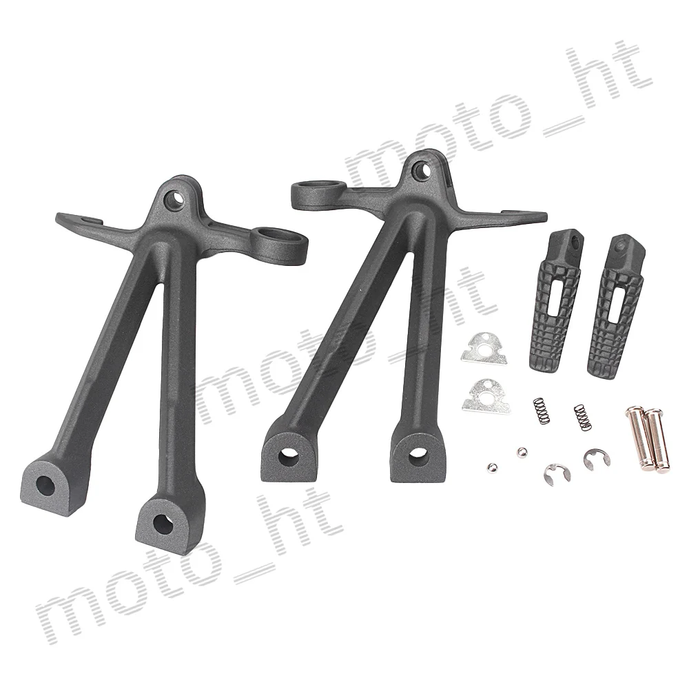 Aluminum Alloy Passenger Rear Foot Pegs Footrest Brackets for Suzuki GSXR1000 2007 2008 K7 Matte Black