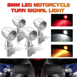 Motorcycle Turn Signal Light Bullet Clignotant Moto LED Light 8mm 12V LED Turn Signal Universal LED Motorcycle Indicator Lamps