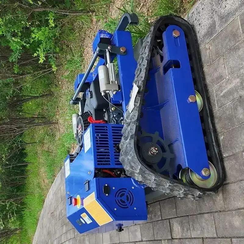 

Customized Hot Selling Tracked Remote-Controlled Heavy Duty Electric Lawn Mower Cordless Rotary Blade Mower Intelligent Lifting