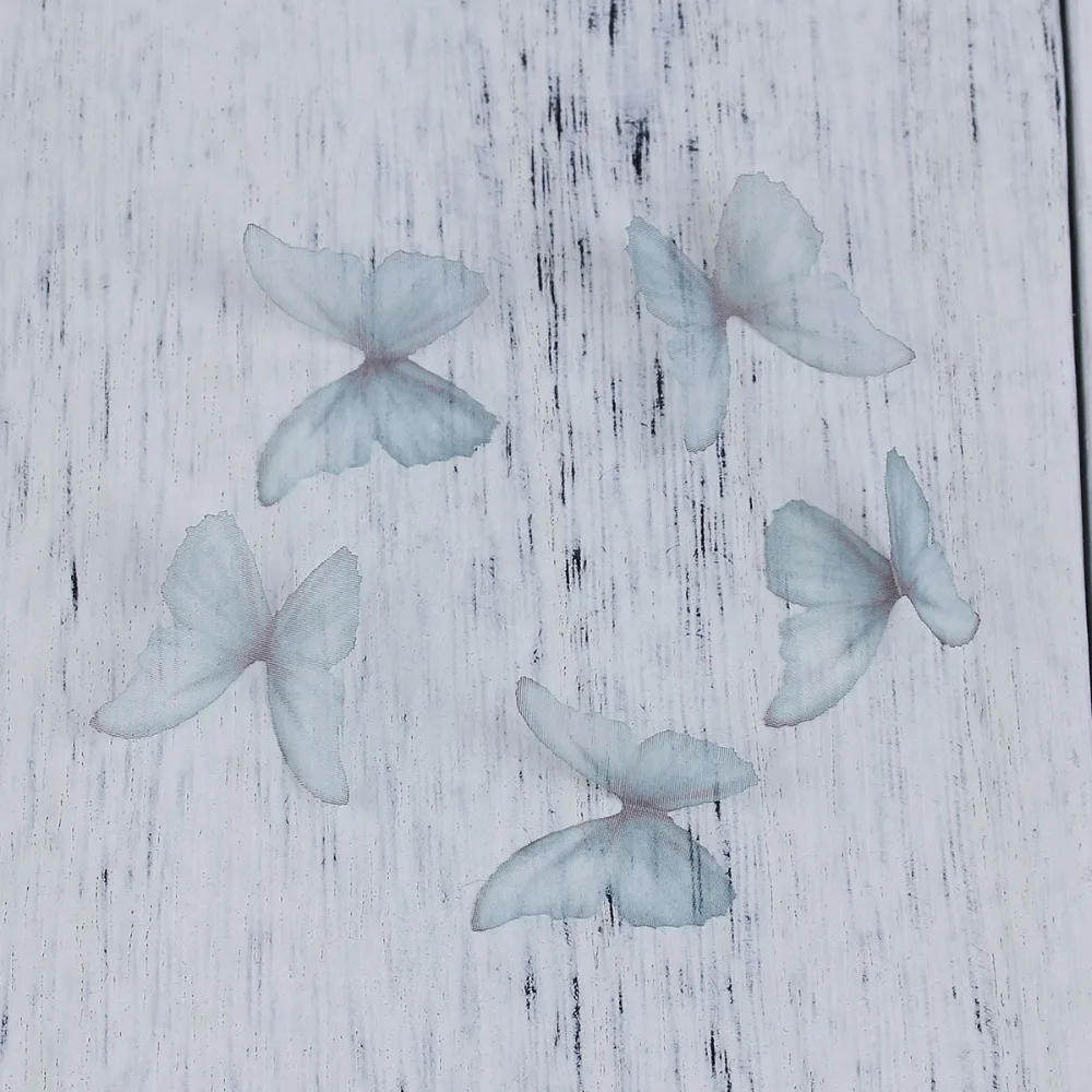 8Seasons Multicolor Organza For DIY & Craft Ethereal Butterfly Handmade DIY Making Earrings Necklace Jewelry Gift 30mmx22mm,5PCs