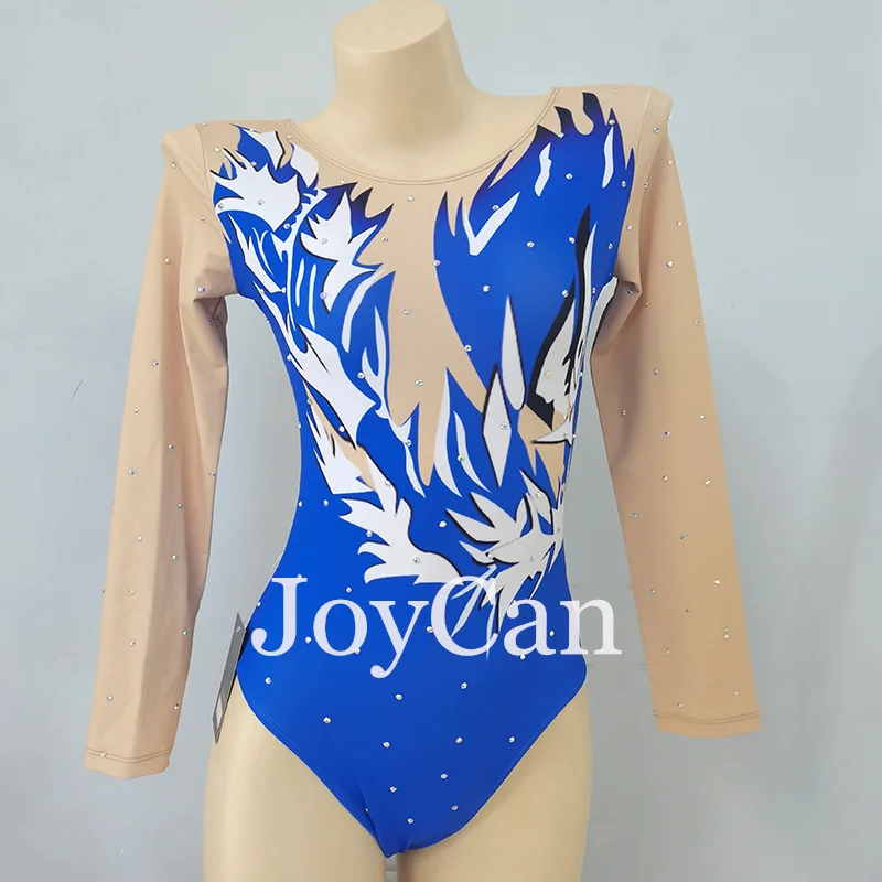 

JoyCan Gymnastics Leotards Girls Women Blue Spandex Elegant Dance Wear for Competitiion