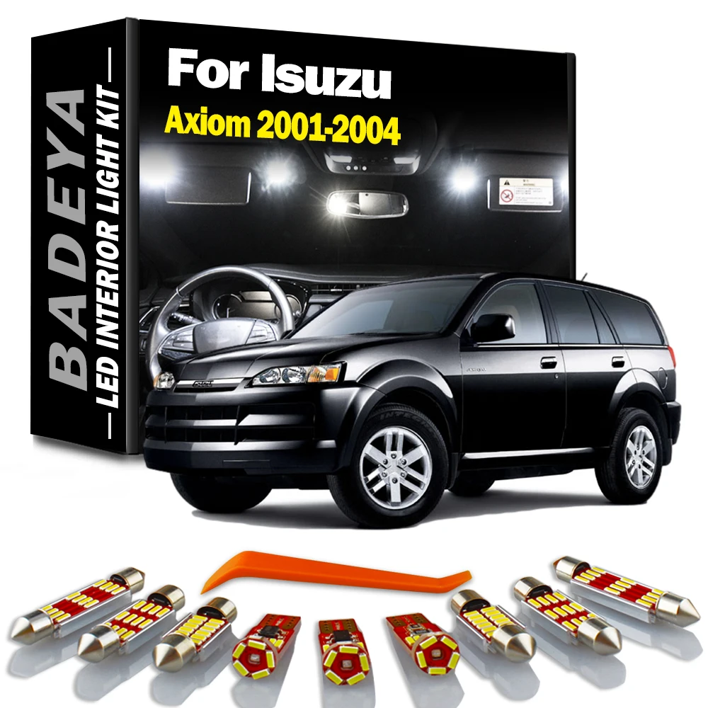 

BADEYA 14 шт. автомобильные аксессуары для Isuzu Axiom 2001 2002 2003 2004 светодиодный светильник для внутренней чтения двери багажника, комплект лампы номерного знака