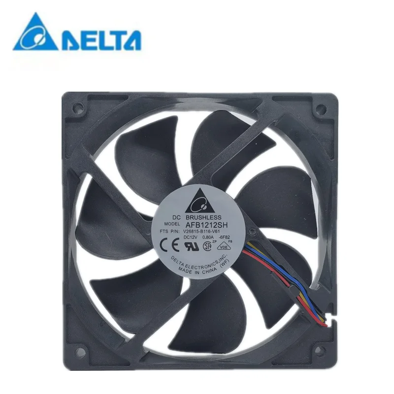 New delta AFB1212SH 12V 0.80a 12025 12cm large air volume PWM speed control cooling fan