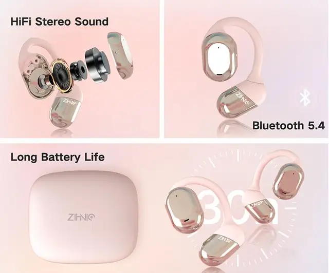 ZIHNIC ZN-S05 AI Open-Ear Headphone,Bluetooth V5.4 Earphones ,Fashionable Earbuds,IPX5 WATER PROOF,Wireless Gaming Headphones - AliExpress 44 ZIHNIC ZN-S05 AI Open-Ear Headphone,Bluetooth V5.4 Earphones ,Fashionable Earbuds,IPX5 WATER PROOF,Wireless Gaming Headphones - AliExpress 44