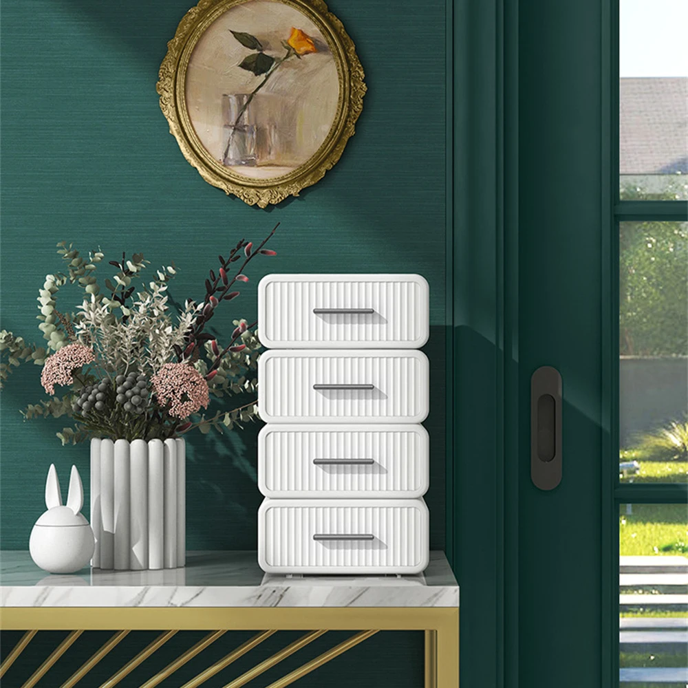 Drawer Type Storage Rack Office Organization Student Desks Stationery Light Luxury Cosmetics Dustproof Makeup Organizer