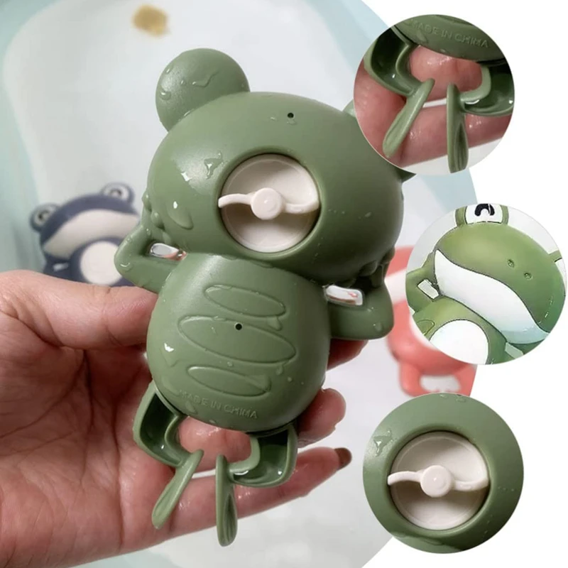 Hot Baby Bath Toys For Children New Baby Bath Swimming Bath Toy Cute Frogs Clockwork Bath Toy Swimming Water Clockwork Toys 2023