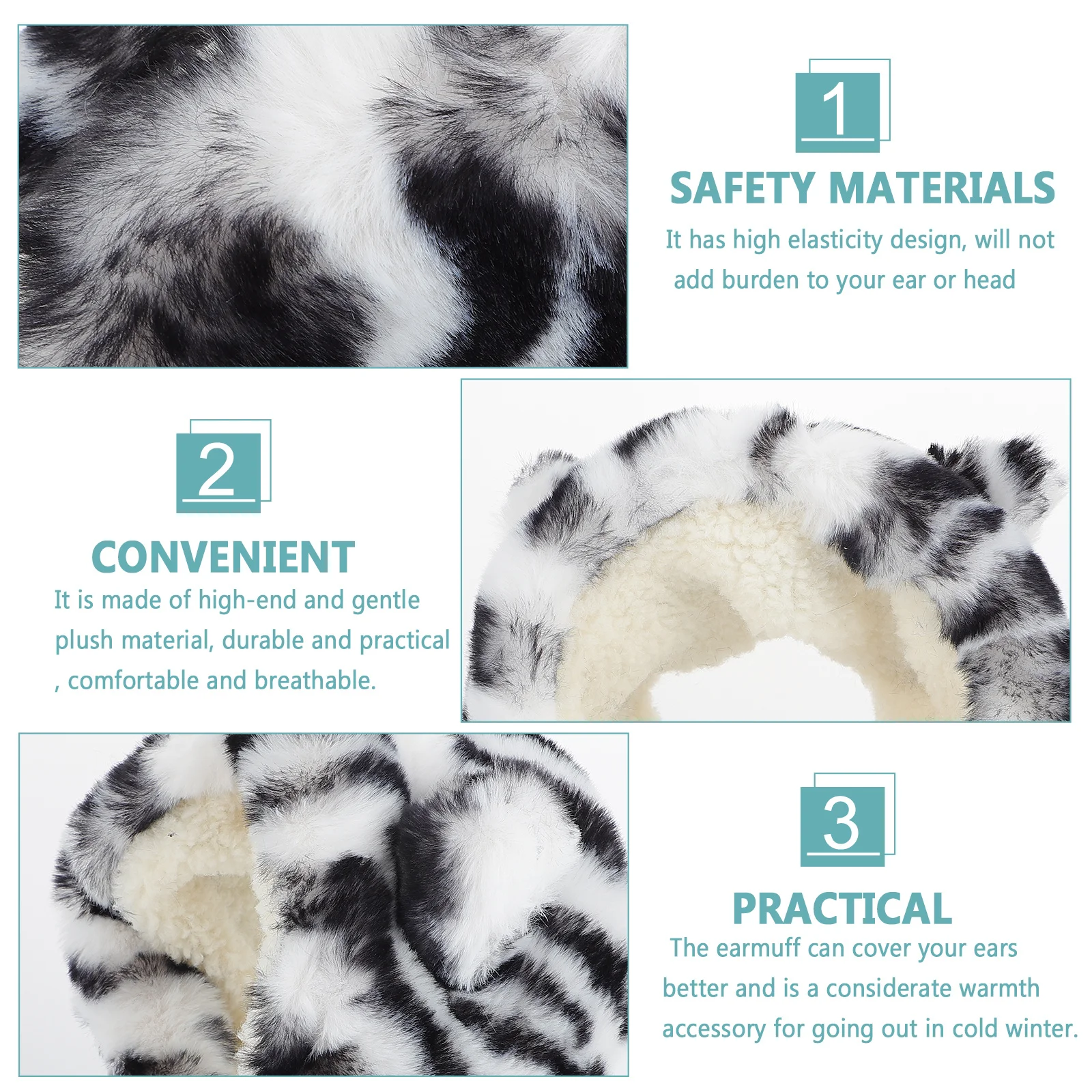 

Elastic Cat Ear Earmuff Winter Warm Ear Cover Classic Color Attractive Charming All Ages People Winter Earmuff