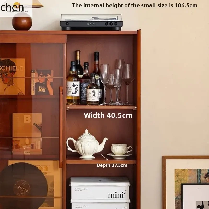 Solid Wood Bookcase Home Display Cabinet Study Storage Magazine Storage Cabinet