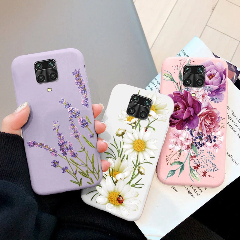 Vintage Flowers Leaves Plant Rose Phone Case For Xiaomi Redmi Note 9 Pro Max 9S Note9 9Pro Silicone Shell Siling Back TPU Cover