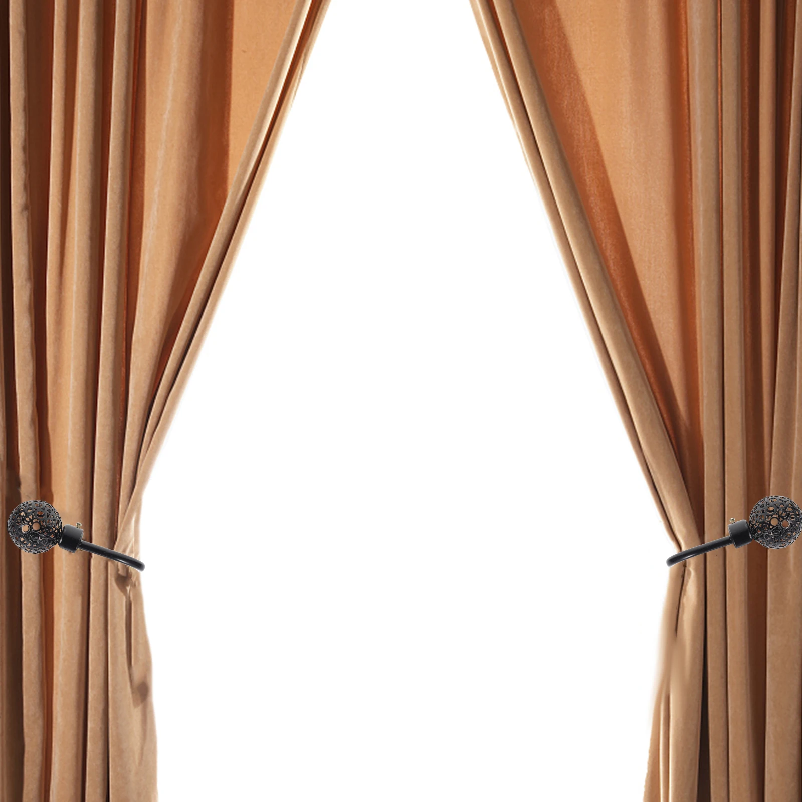 

U-Shaped Curtain Holdbacks Decorative Iron Hooks Sturdy Trustworthy Graceful Drapery Tieback Easy Opening Closing Gifts