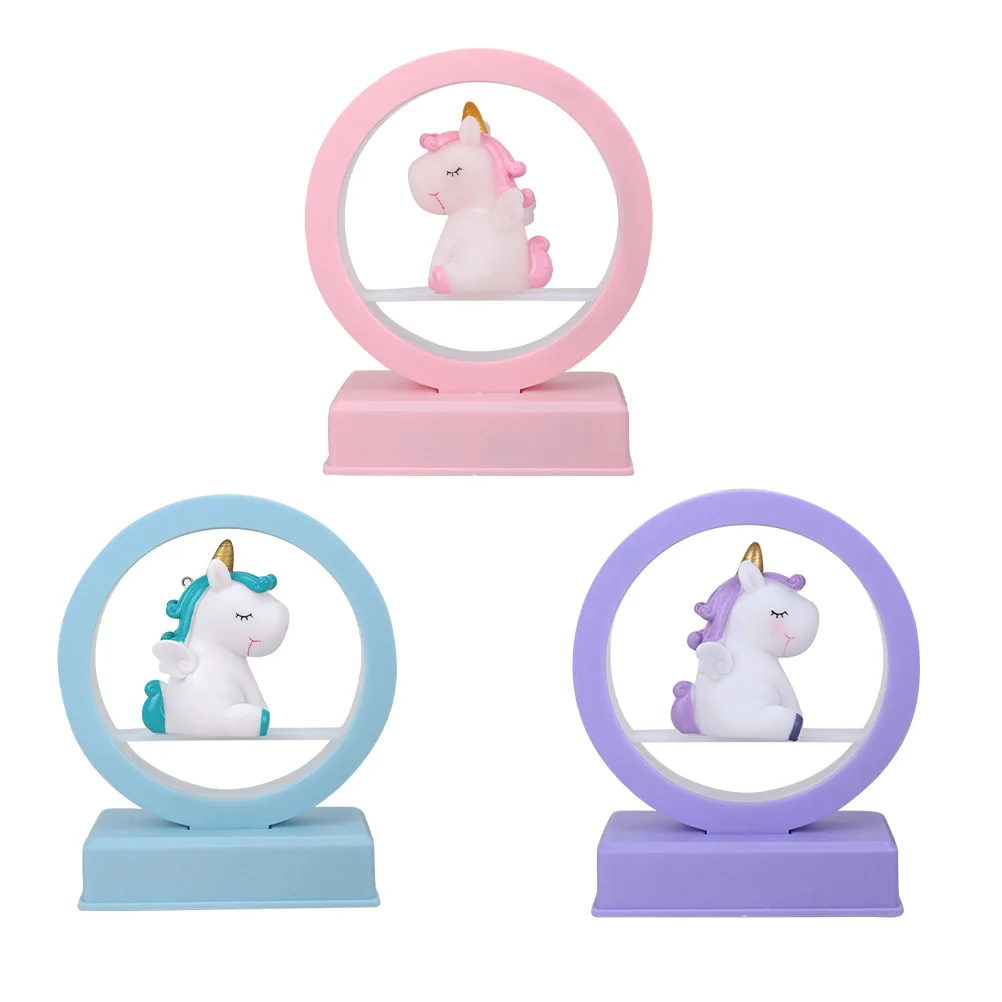 

Music Night Light Blue Powered Unicorn Shape Resin Lamp For Kids Bedroom Party Wedding Christmas Decor Gift