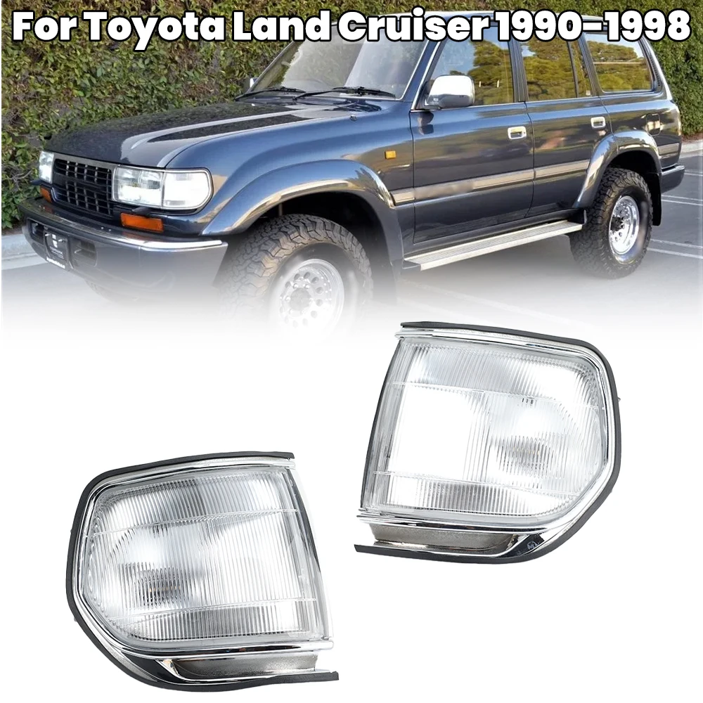 Передний угловой указатель поворота для Toyota Land Cruiser 80 Series J80 1991-1997, сигнальная лампа без лампы, аксессуары для углового освещения