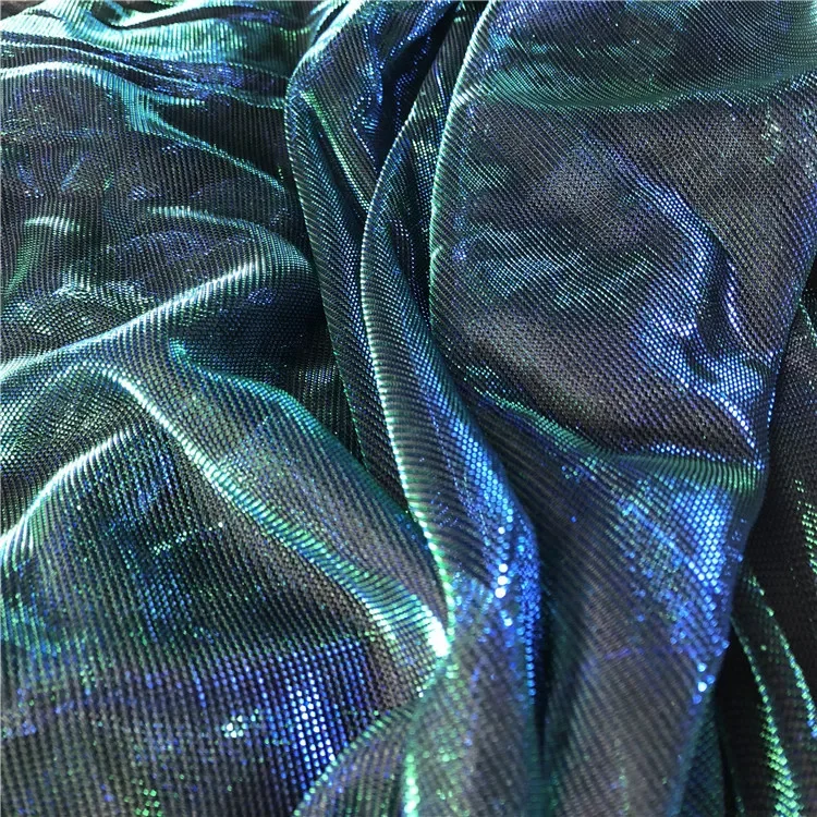 Magic Color Metallic Mesh Fabric for Party Dress Wedding Dress Diy Sewing Cosplay Material Background Decoration Fabric