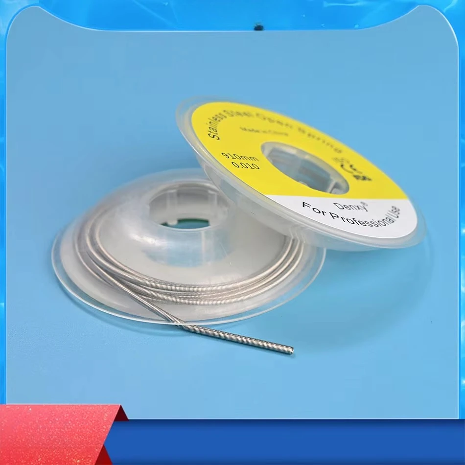 2 Pcs 910mm/Roll Orthodontic Close Spring Stainless Steel Close Spring Dental SS Coil Spring Orthodontic Material Accessories