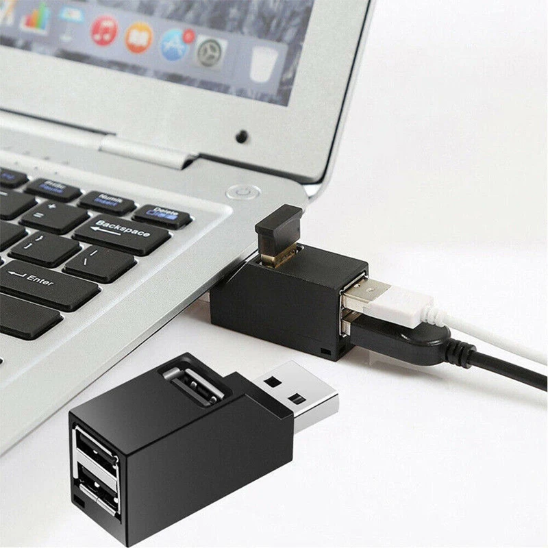 EARDECO 3.0 USB-концентратор-адаптер-удлинитель, мини-сплиттер, 3 порта для ПК, ноутбука, Macbook, мобильного телефона, высокоскоростной U-диск для X