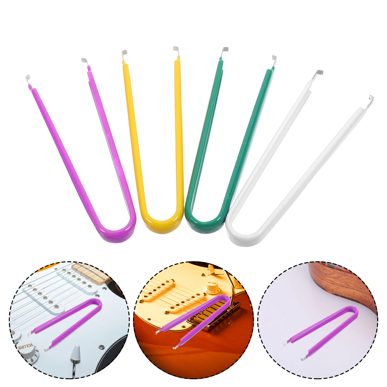 

4pcs Guitar Knob Puller: Tone And Volume Knob Cap Puller Removal Tool Musical Instrument Accessories For Electric Guitar Bass
