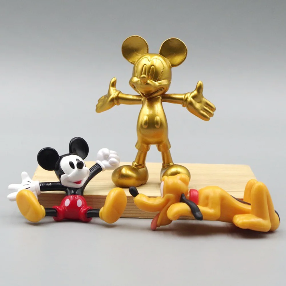 ディズニークリスマスミッキーマウスアニメ人形アクションフィギュアミニフィギュア子供のおもちゃグッズモデル子供のためのギフト